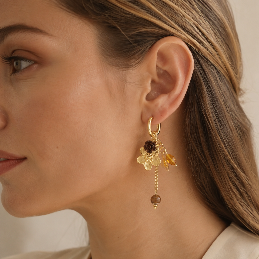 Boucles d’oreilles Églantine